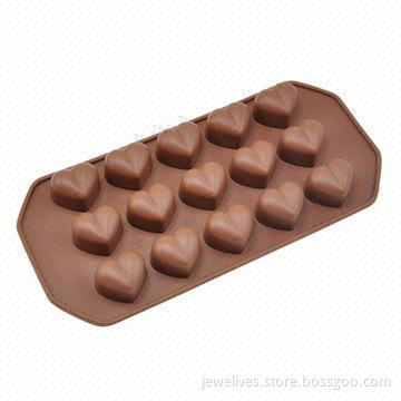 15-cavity silicone heart chocolate molds
